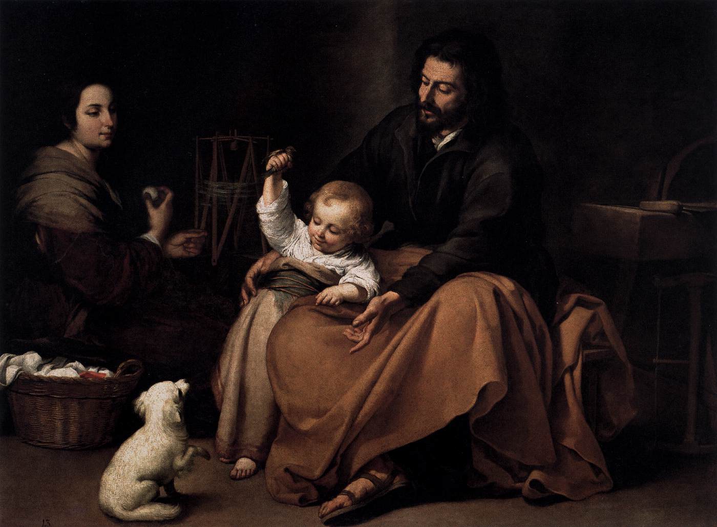 The Holy Family with a Little Bird, painting by Bartolomé Esteban Murillo